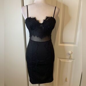 Row A Corset Illusion Lace Underwire Dress